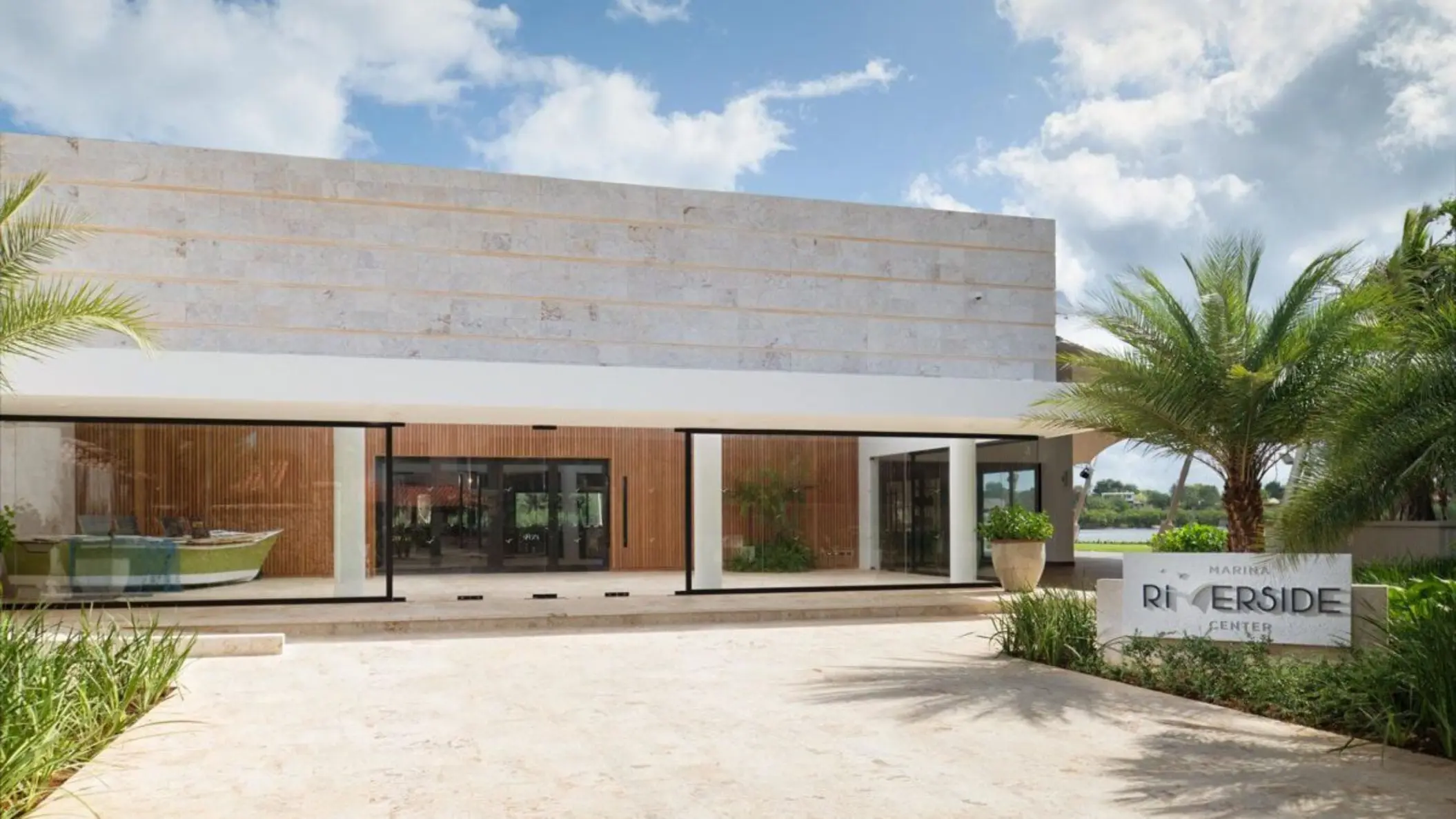 Marina Riverside Center venue exterior at Casa de Campo, La Romana