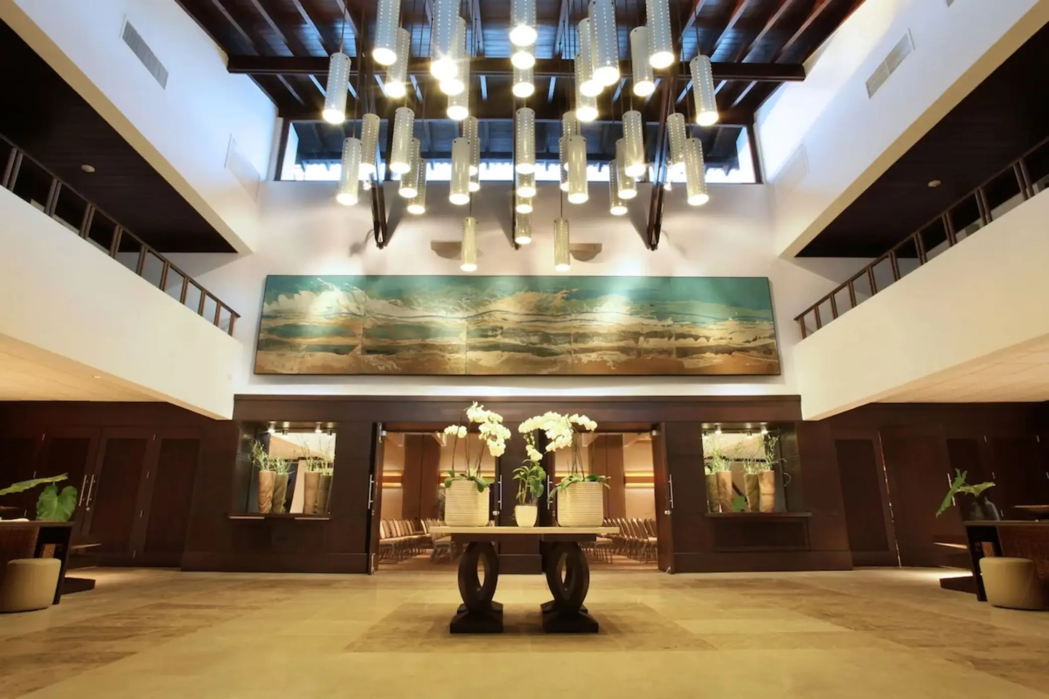 Modern grand lobby and meeting facility entrance at Casa de Campo, La Romana