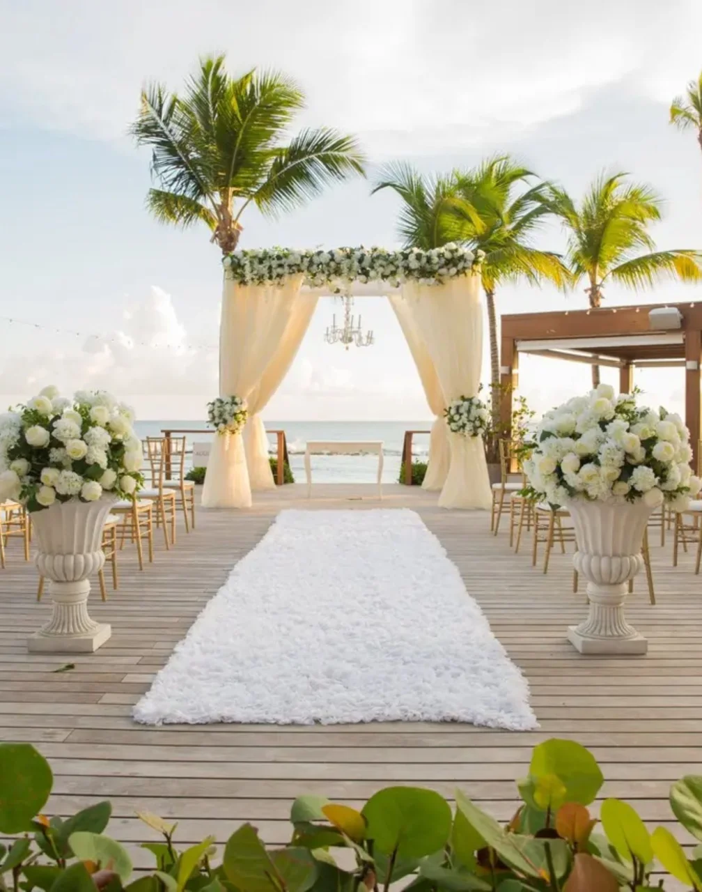 minitas beach club wedding setup at Casa de Campo