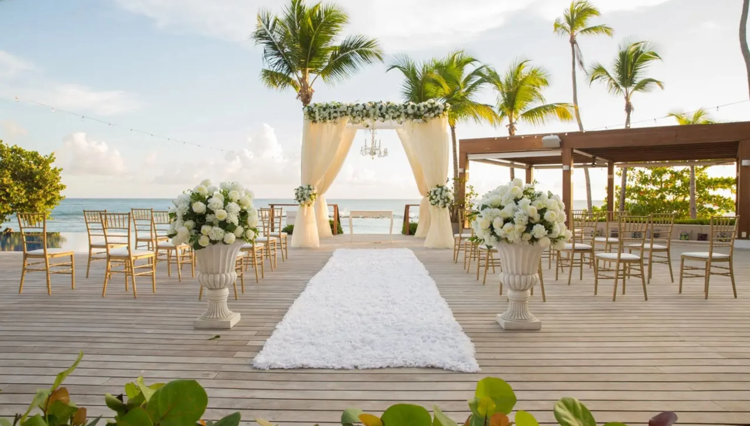 minitas beach club wedding setup at Casa de Campo