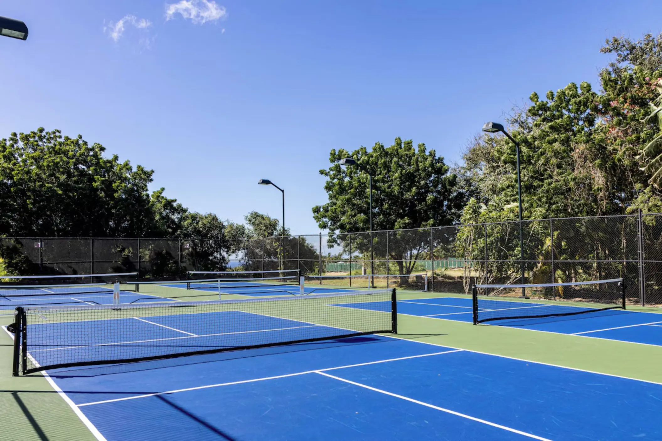 Outdoor tennis and pickleball courts at Casa de Campo, La Romana