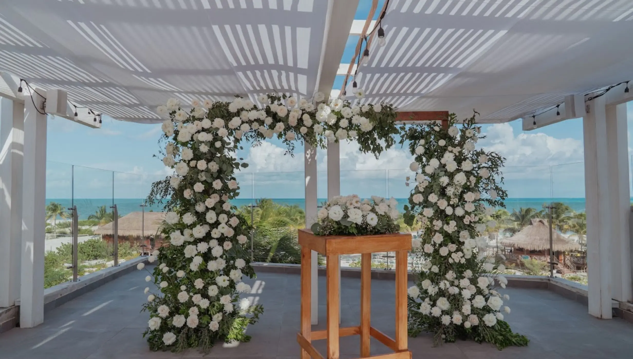 sea blue terrace venue at Catalonia Grand Costa Mujeres