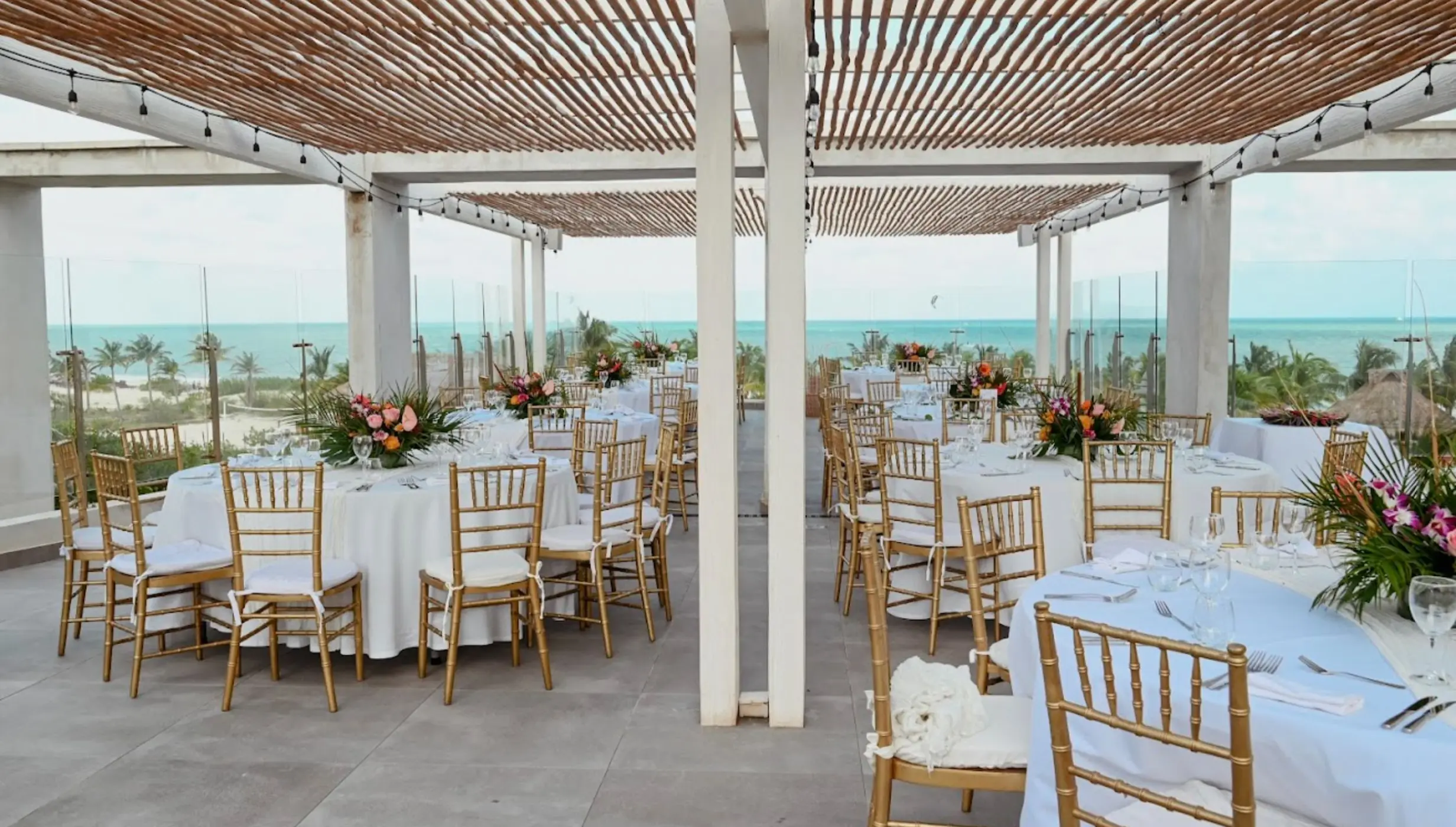 sea blue terrace venue at Catalonia Grand Costa Mujeres