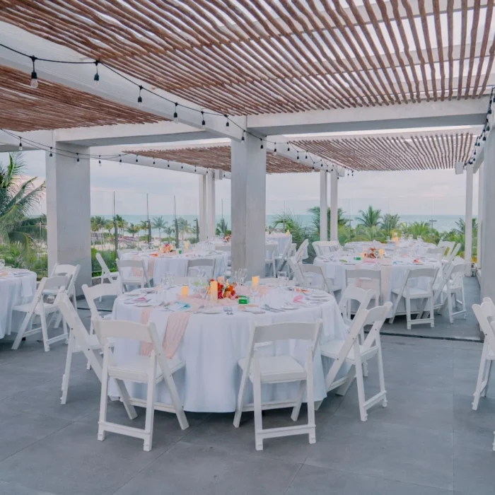 sea blue terrace venue at Catalonia Grand Costa Mujeres