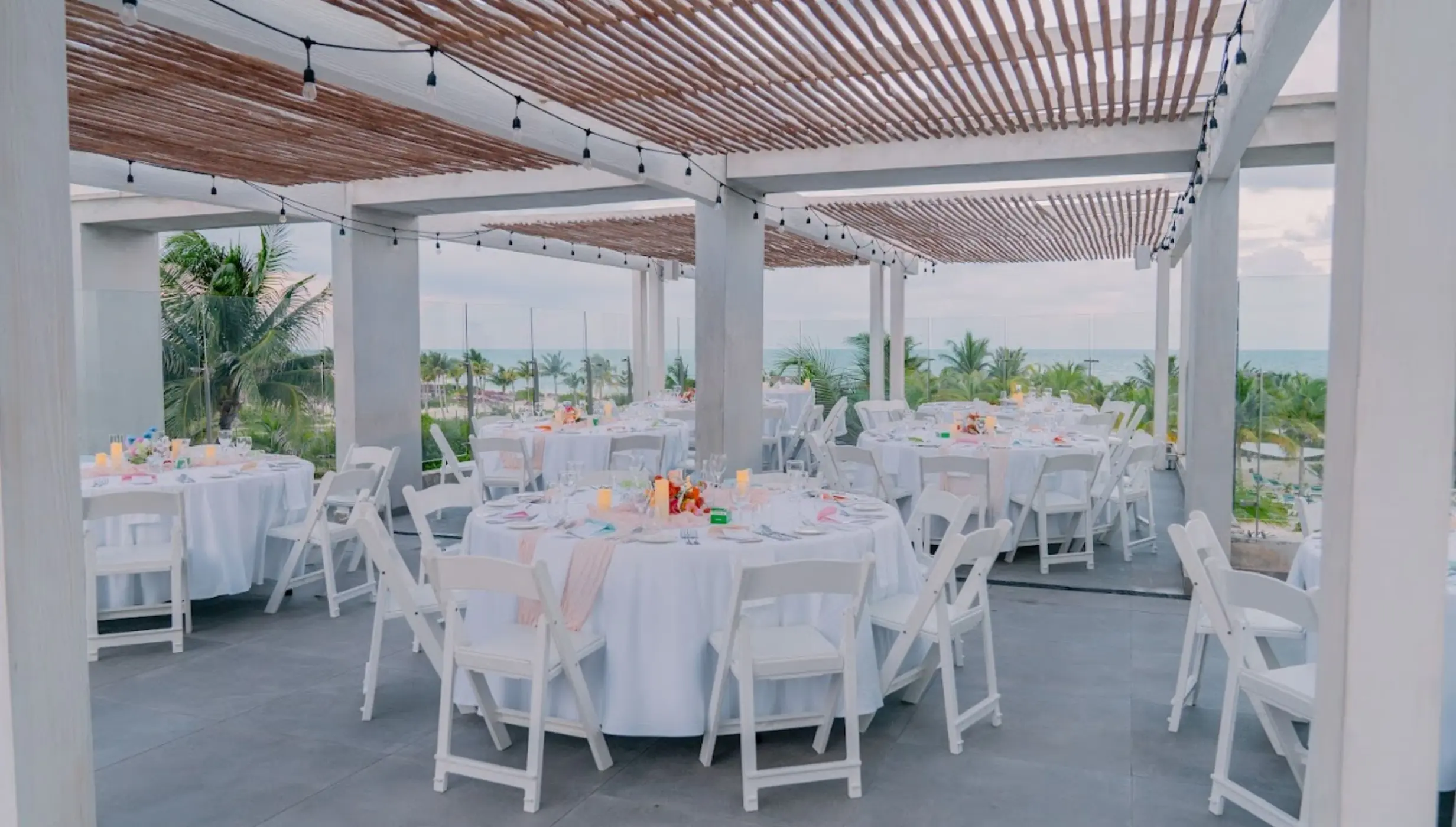 sea blue terrace venue at Catalonia Grand Costa Mujeres