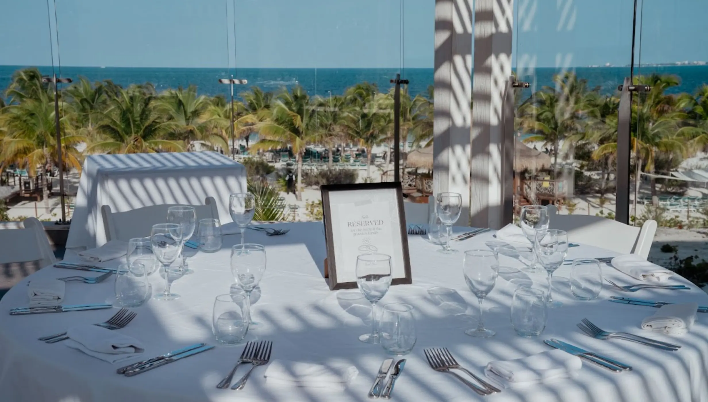sea blue terrace venue at Catalonia Grand Costa Mujeres