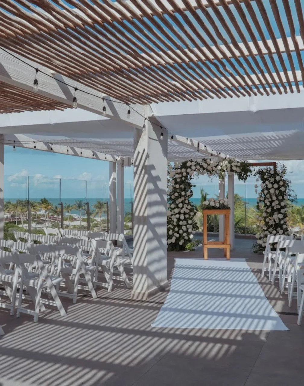 sea blue terrace venue at Catalonia Grand Costa Mujeres