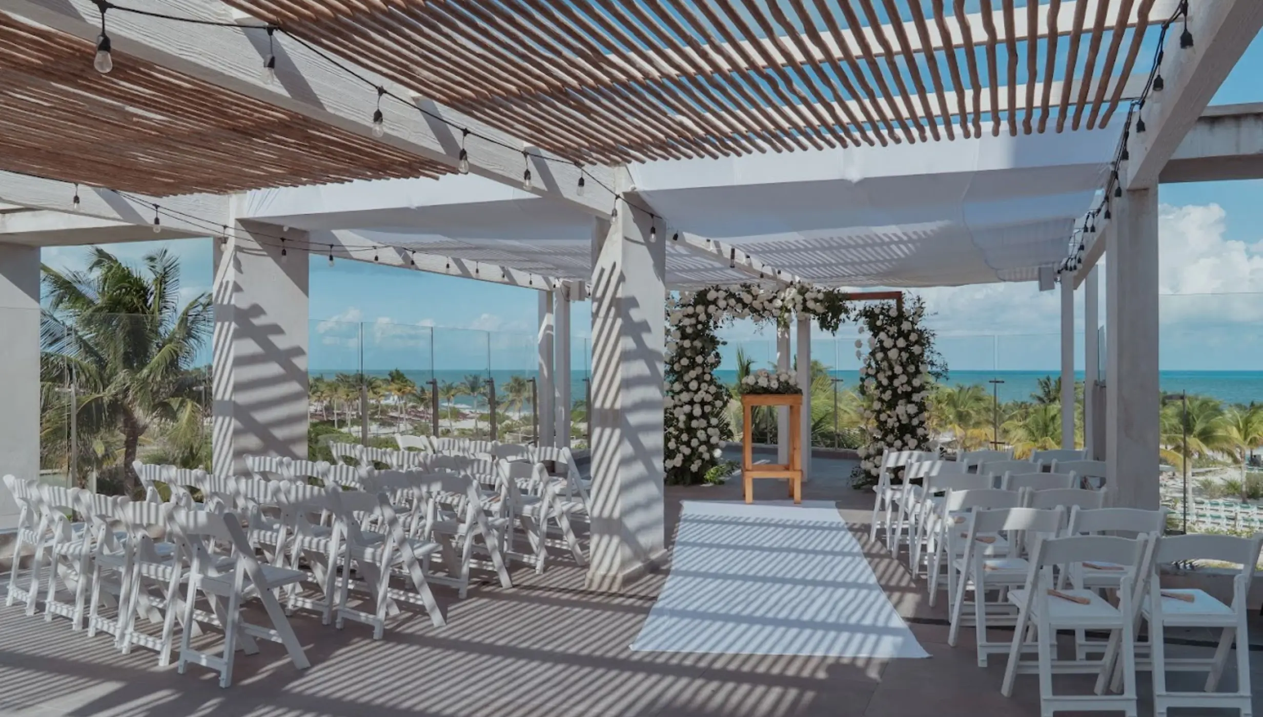 sea blue terrace venue at Catalonia Grand Costa Mujeres