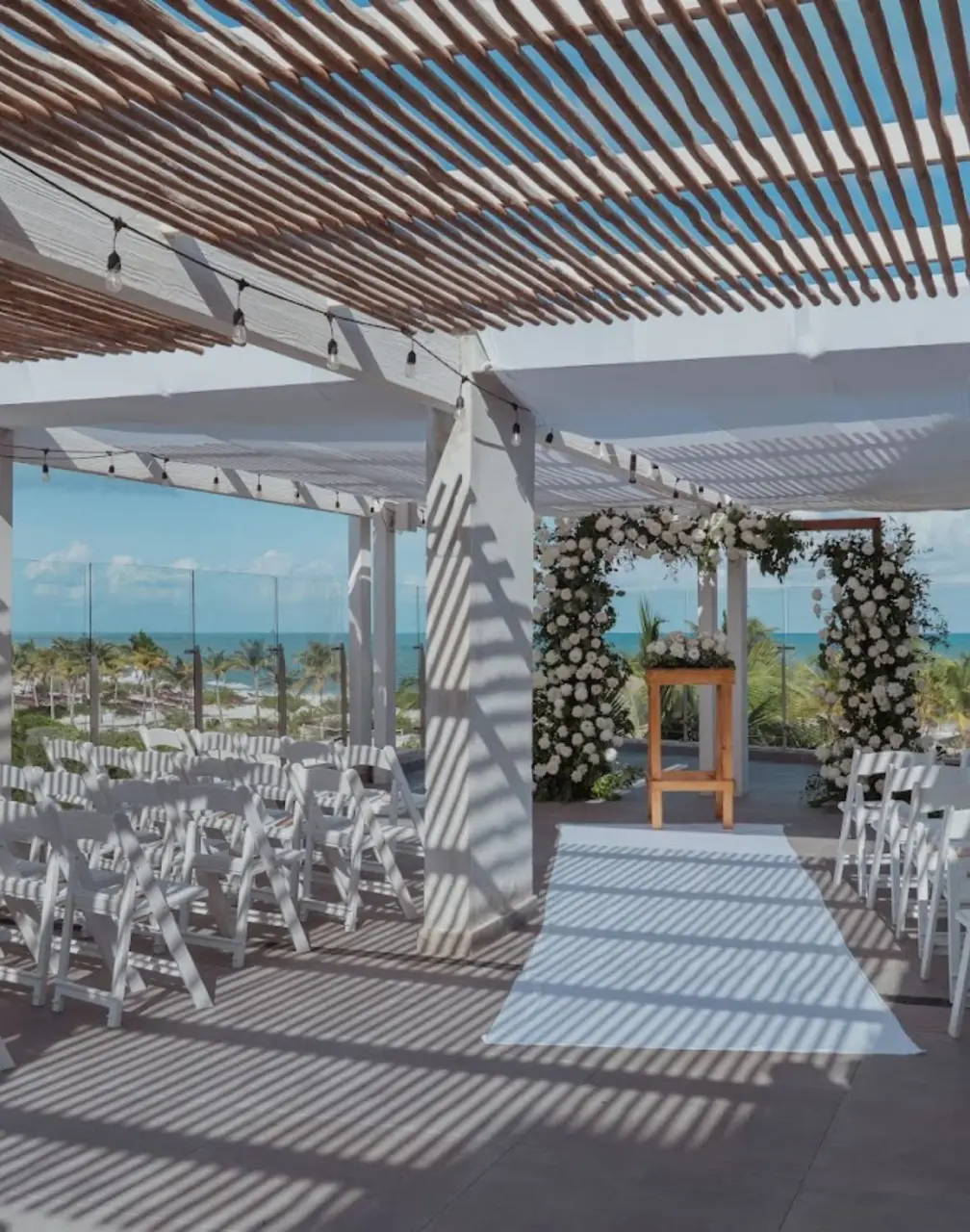 sea blue terrace venue at Catalonia Grand Costa Mujeres