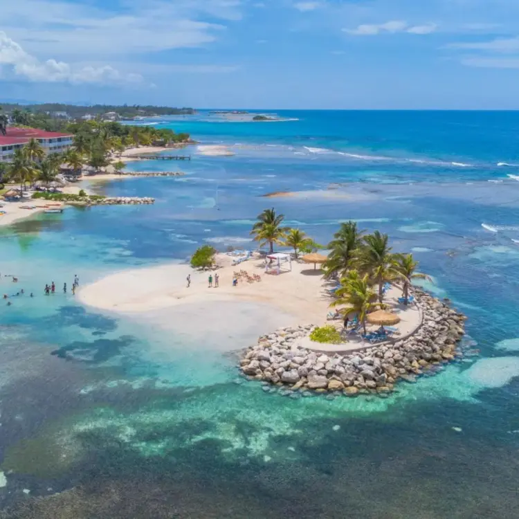 Catalonia Montego Bay private island and beach coastline, Montego Bay