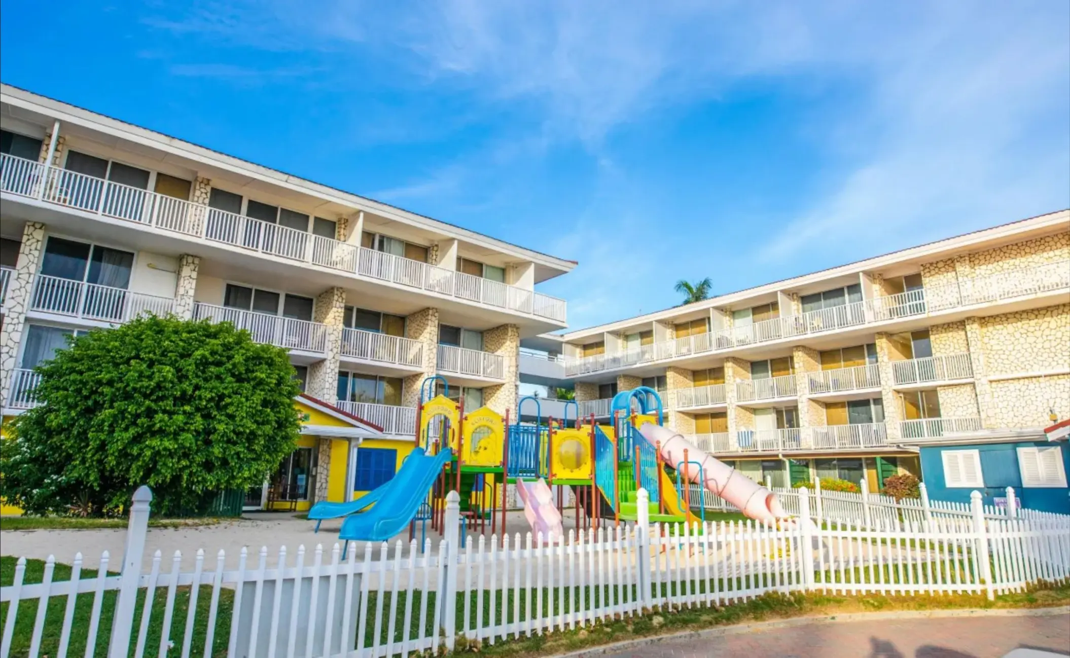 Colorful kids play area and playground at Catalonia Montego Bay, Jamaica