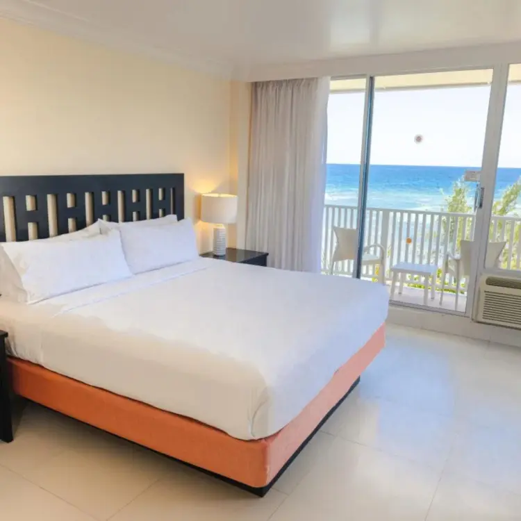 Oceanview suite with a king bed and private balcony at Catalonia Montego Bay, Montego Bay