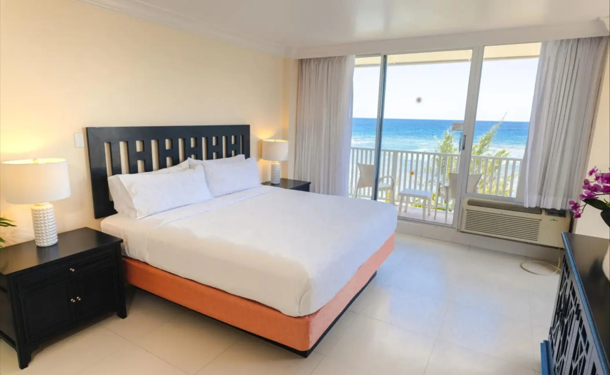 Oceanview suite with a king bed and private balcony at Catalonia Montego Bay, Montego Bay