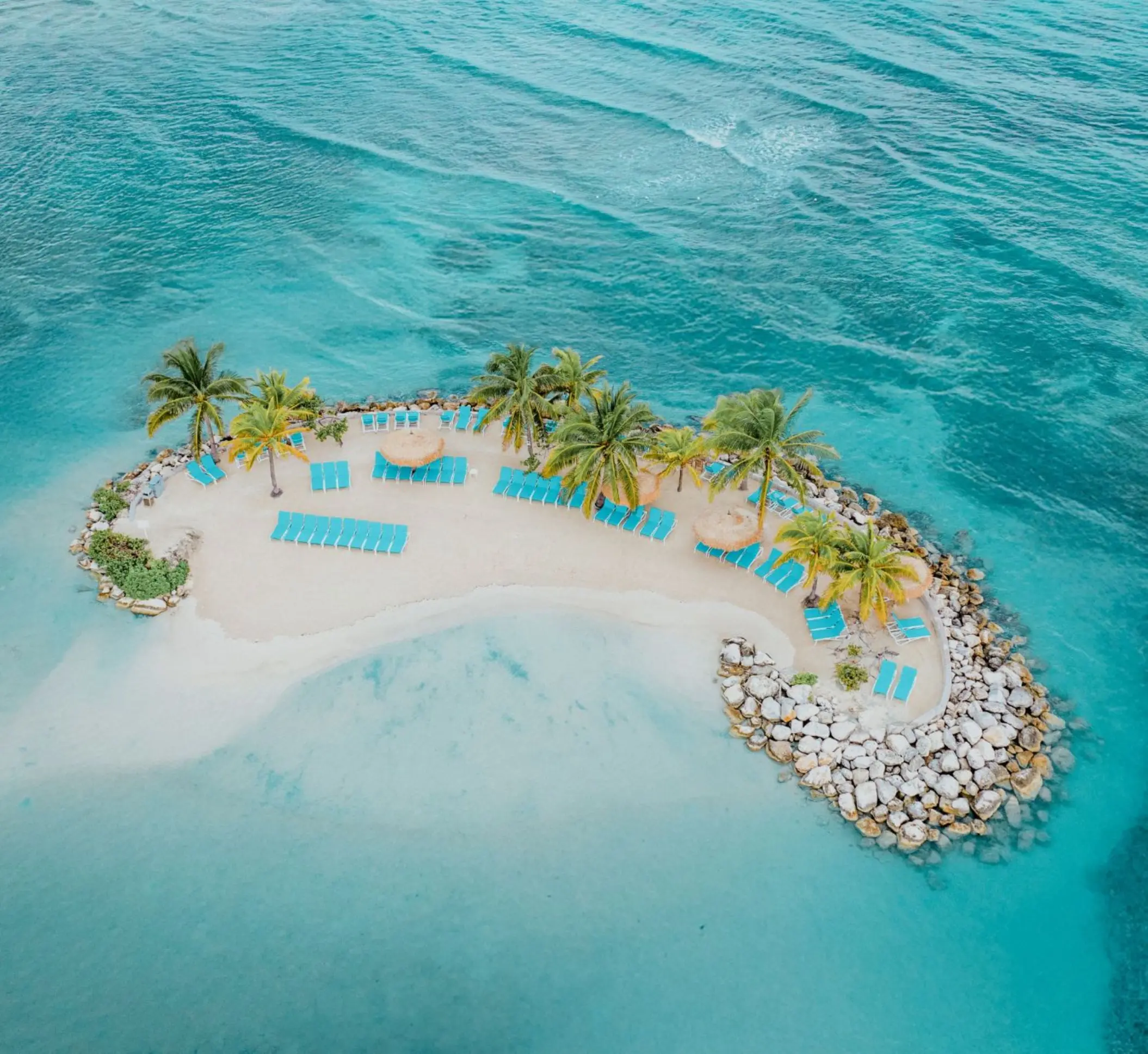 Aerial view of Tek-it Easy private island at Catalonia Montego Bay