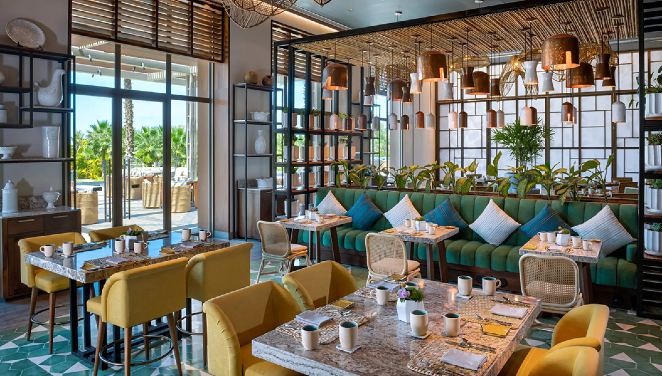 Indoor dining at Arbol restaurant in Conrad Punta de Mita, Puerto Vallarta