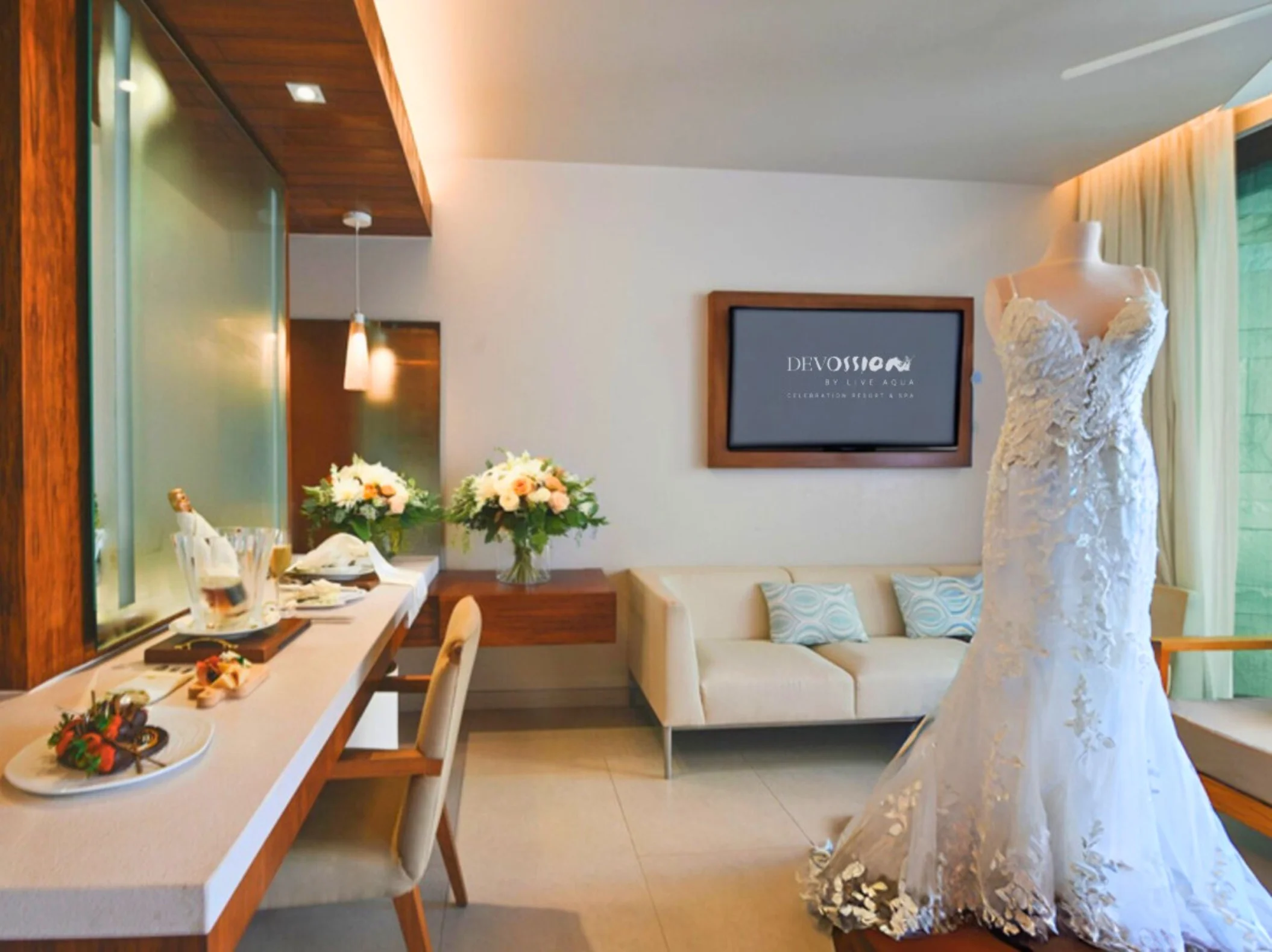 bridal suite at Devossion by Live Aqua Playa del Carmen