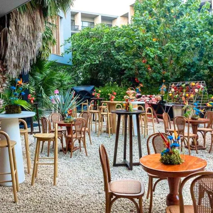 cocktail setup at Devossion by Live Aqua Playa del Carmen