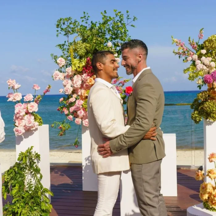lgbtq couple wedding at Devossion by Live Aqua Playa del Carmen