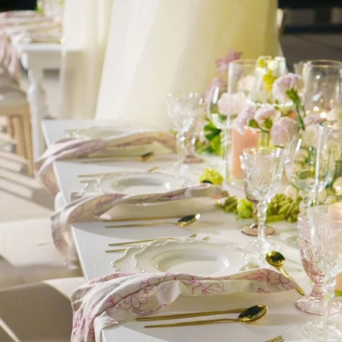 reception table setup at Devossion by Live Aqua Playa del Carmen