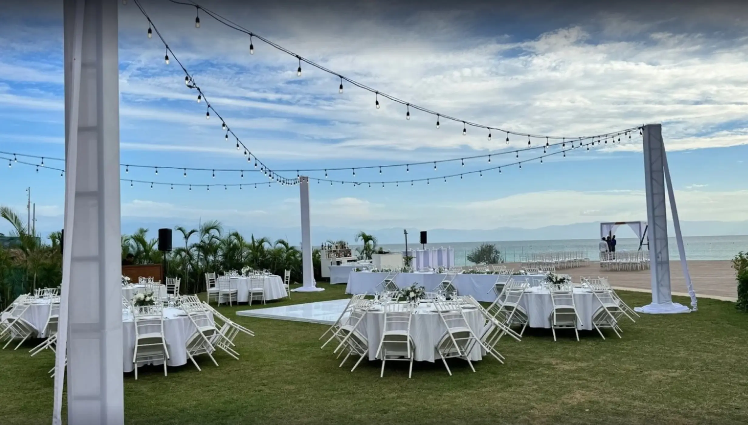 beach garden deck venue at dreams and secrets bahia mita