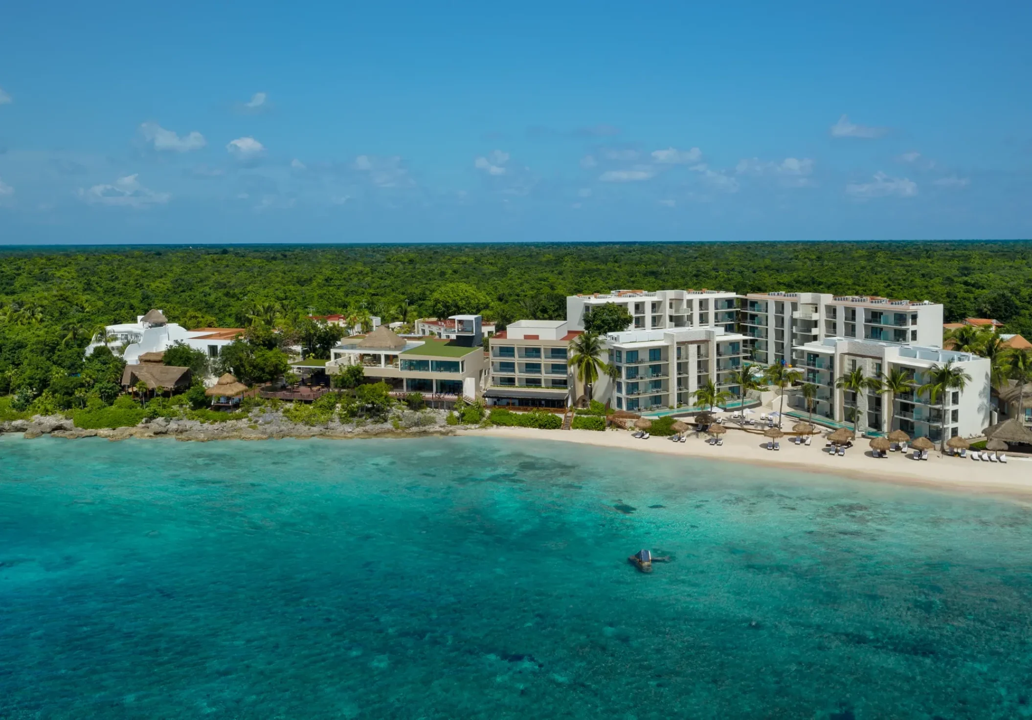 Dreams Cozumel aerial overview.