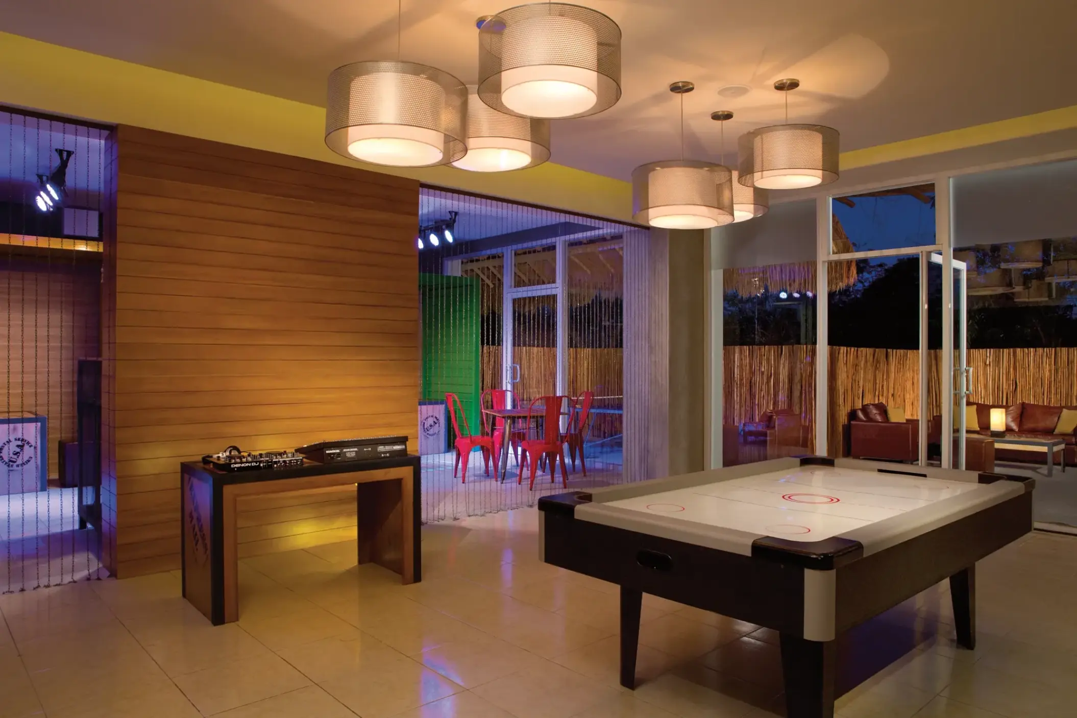 Air hockey table in the Core Zone Teens Club at Dreams Cozumel, Cozumel