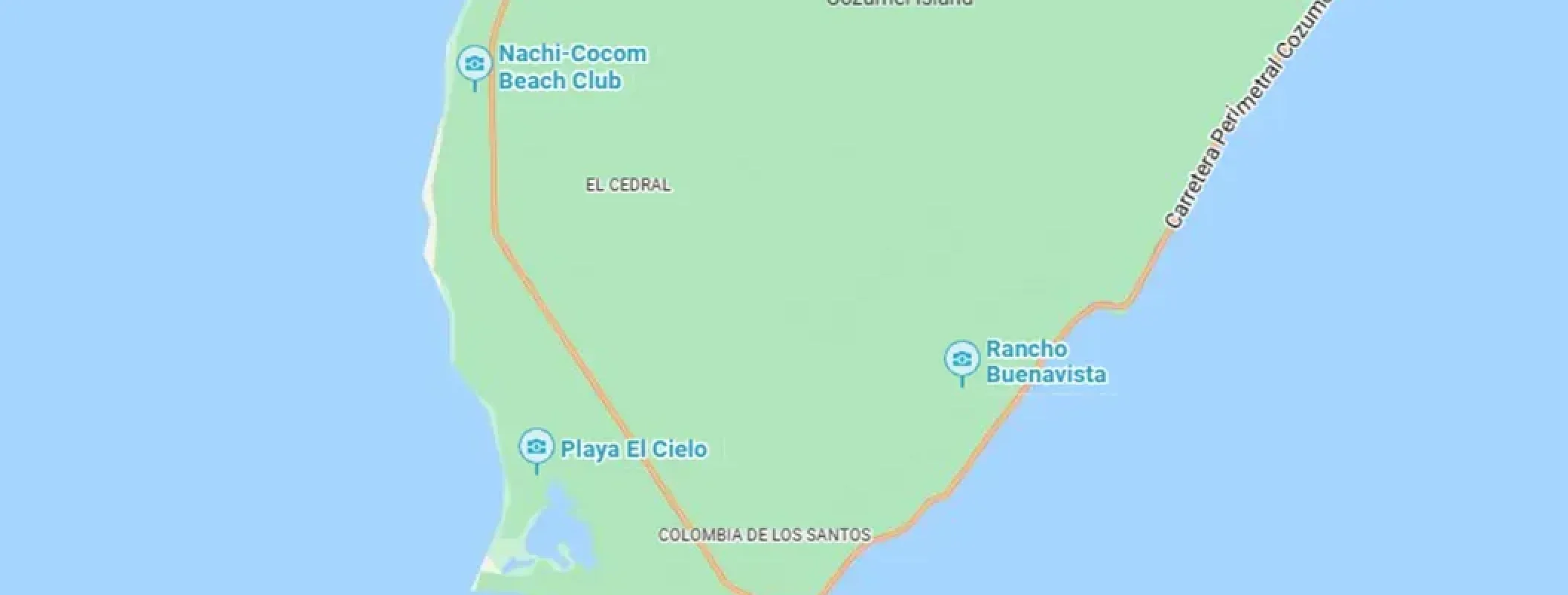 Dreams Cozumel map