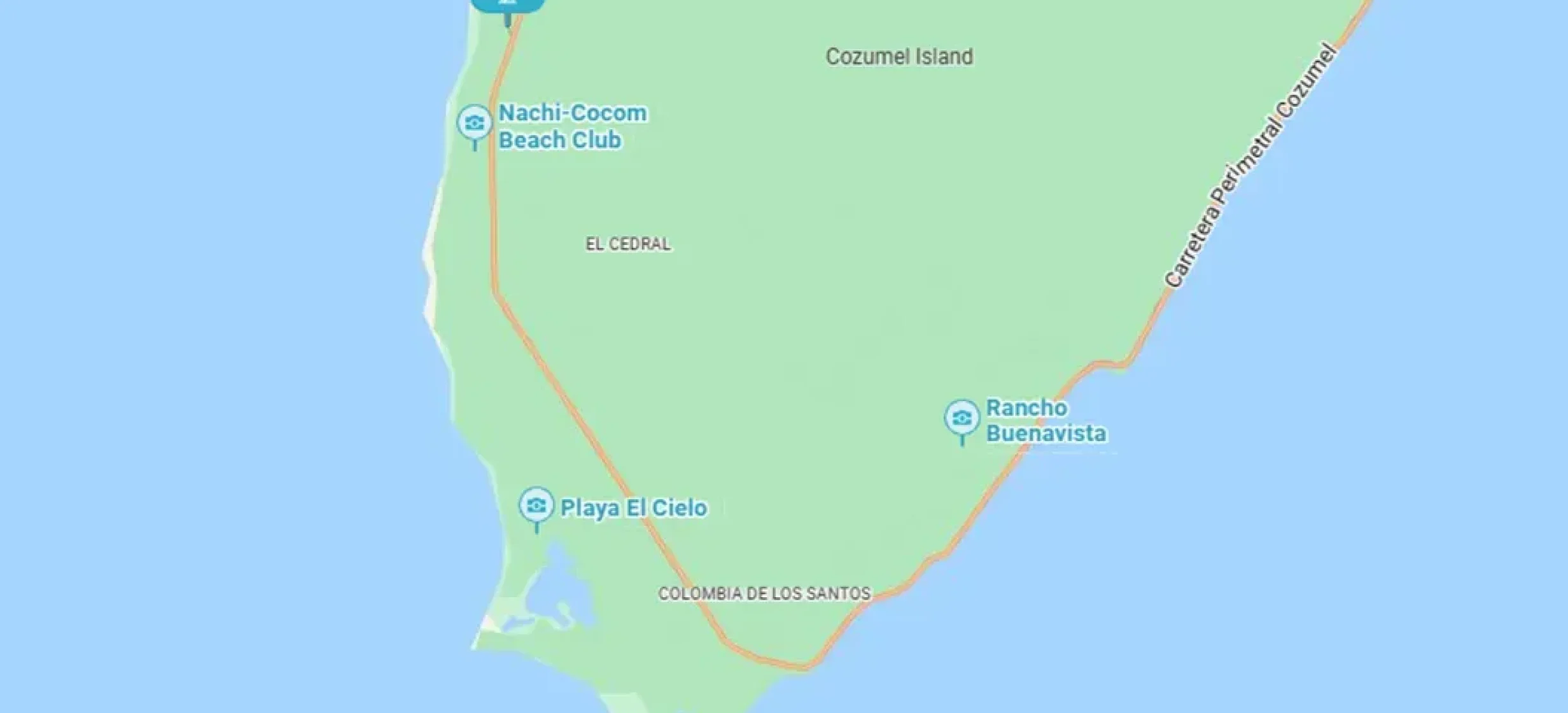 Dreams Cozumel map