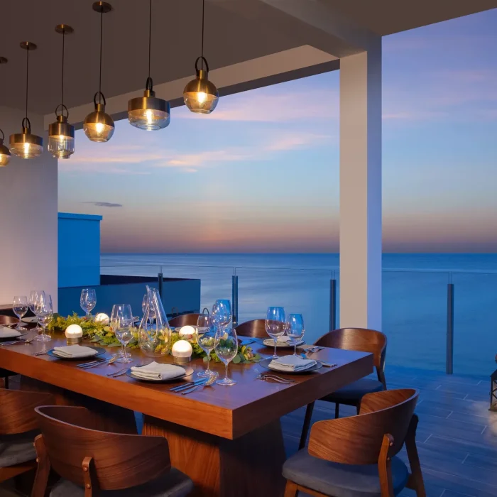 Mirador terrace wedding venue at Dreams Cozumel Resort.