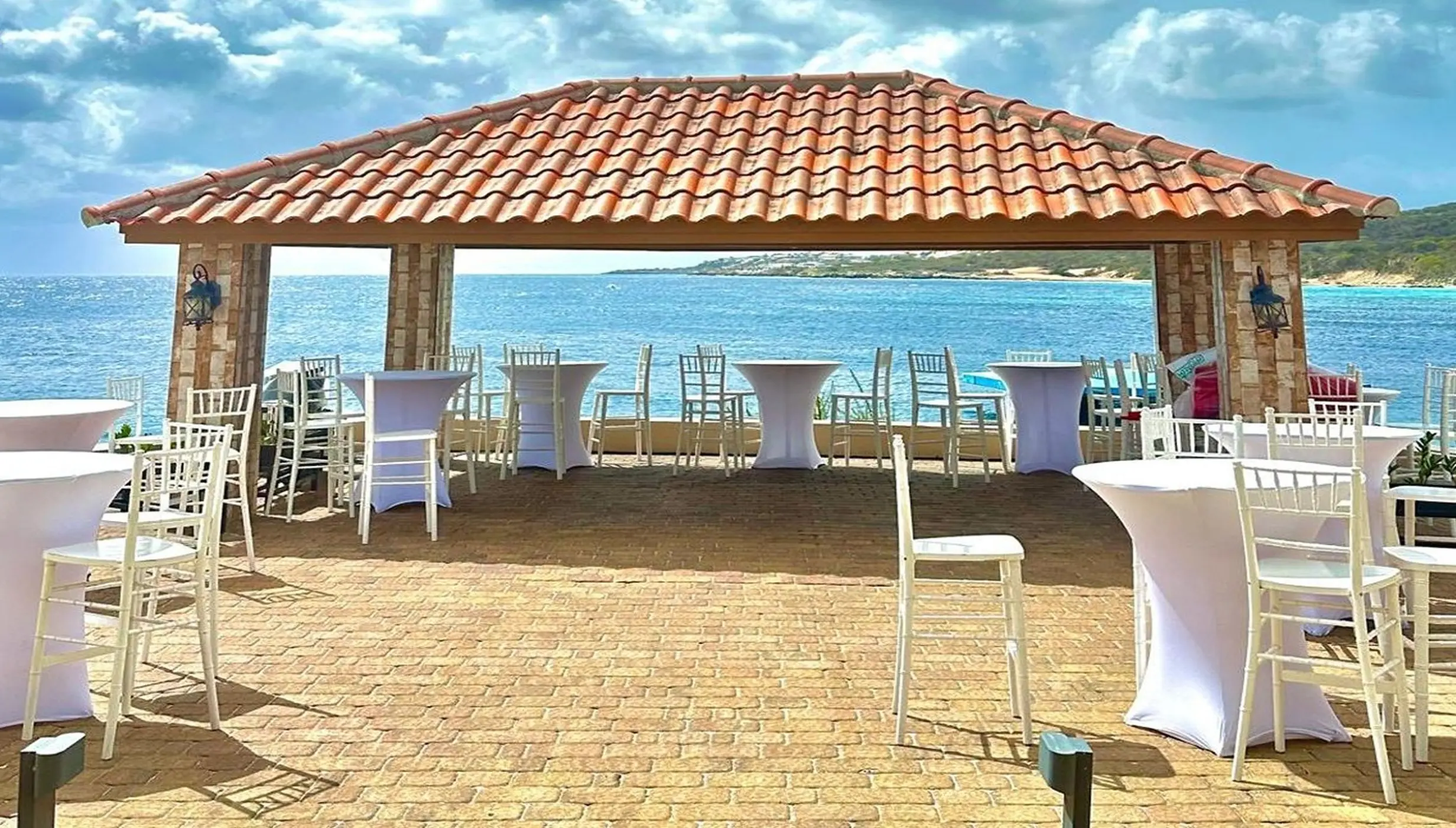 Waterfront wedding reception venue at Dreams Curacao, Willemstad