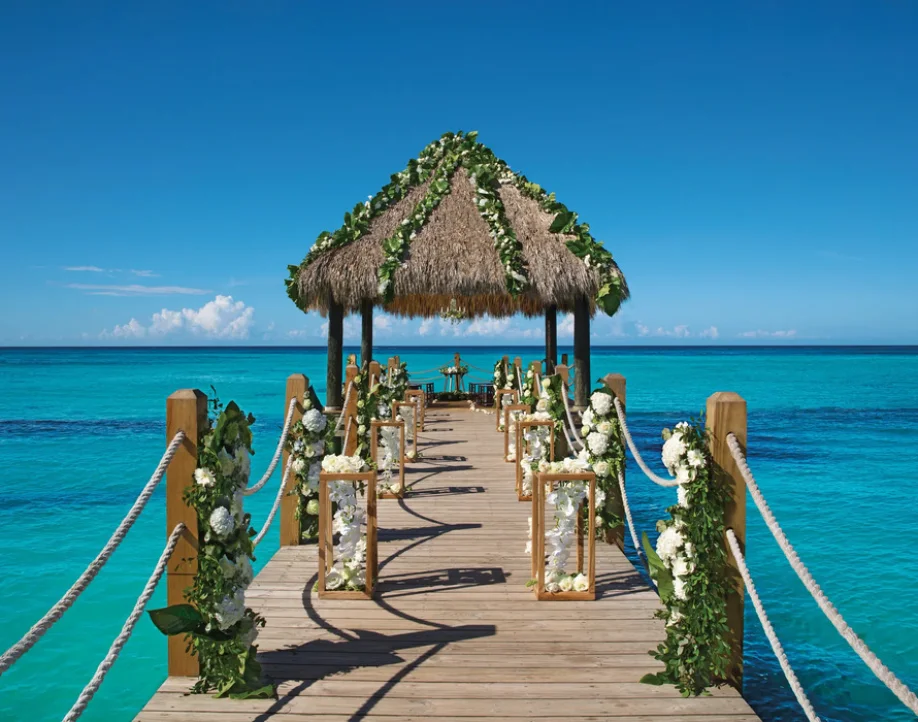 pier wedding venue at dreams dominicus la romana
