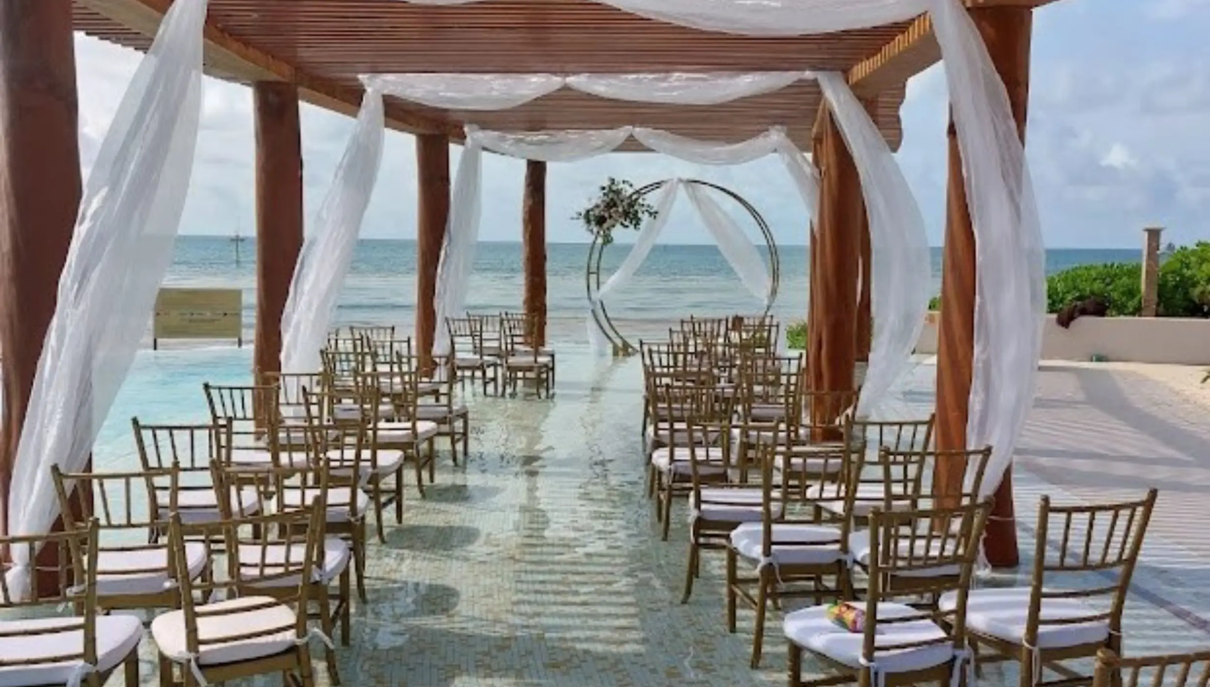 Water Pergola venue at dreams jade resort