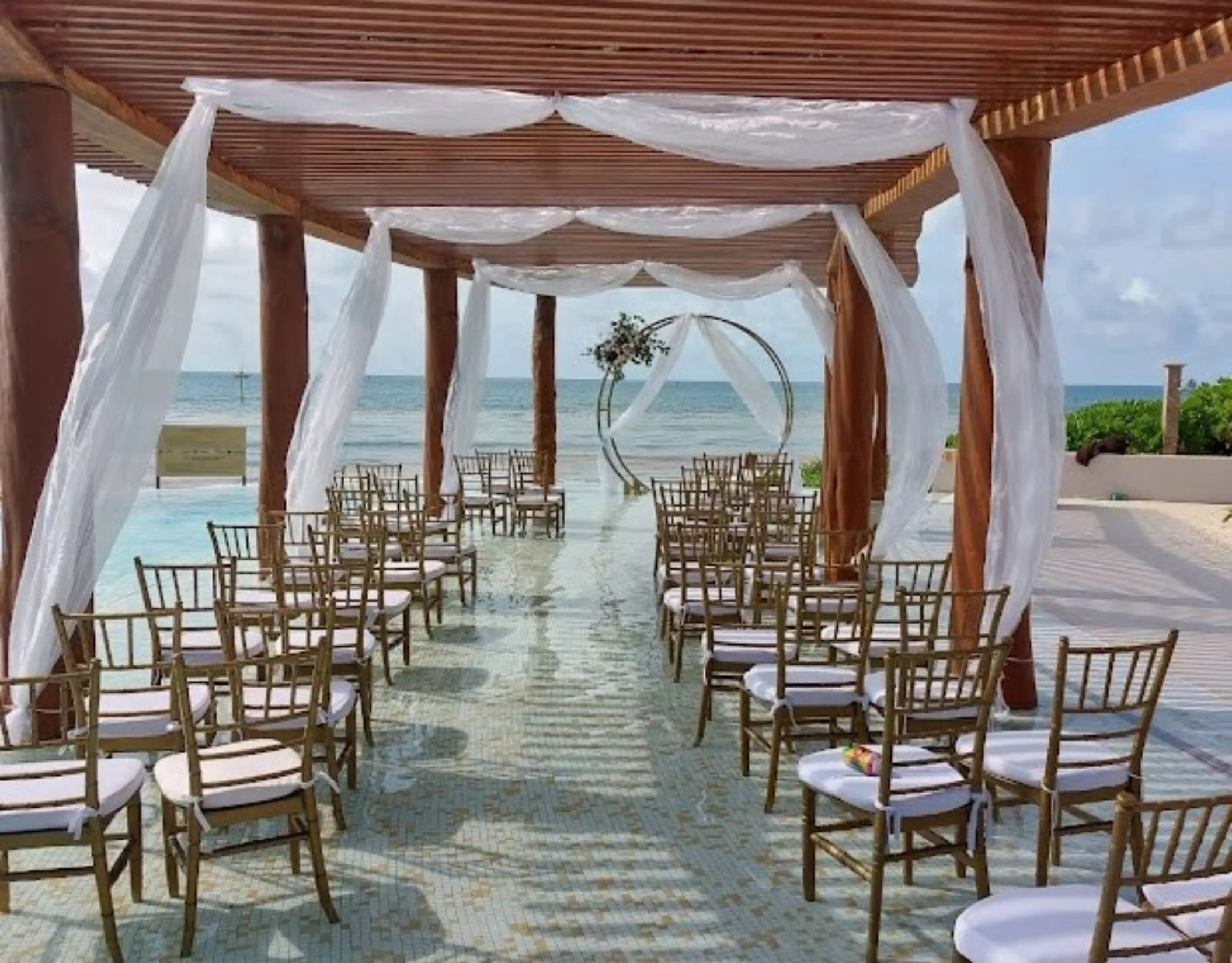 Water Pergola venue at dreams jade resort