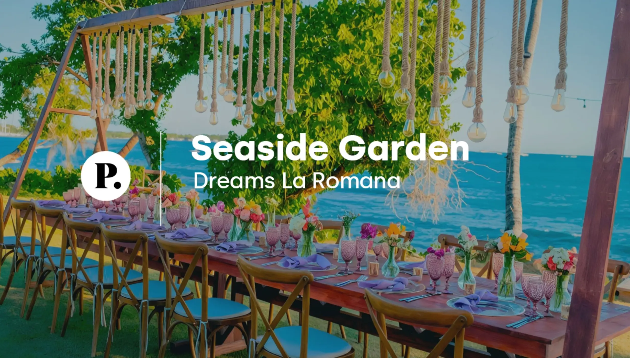 video review of the seaside garden venue at Dreams La Romana