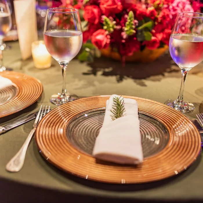 wedding table setup