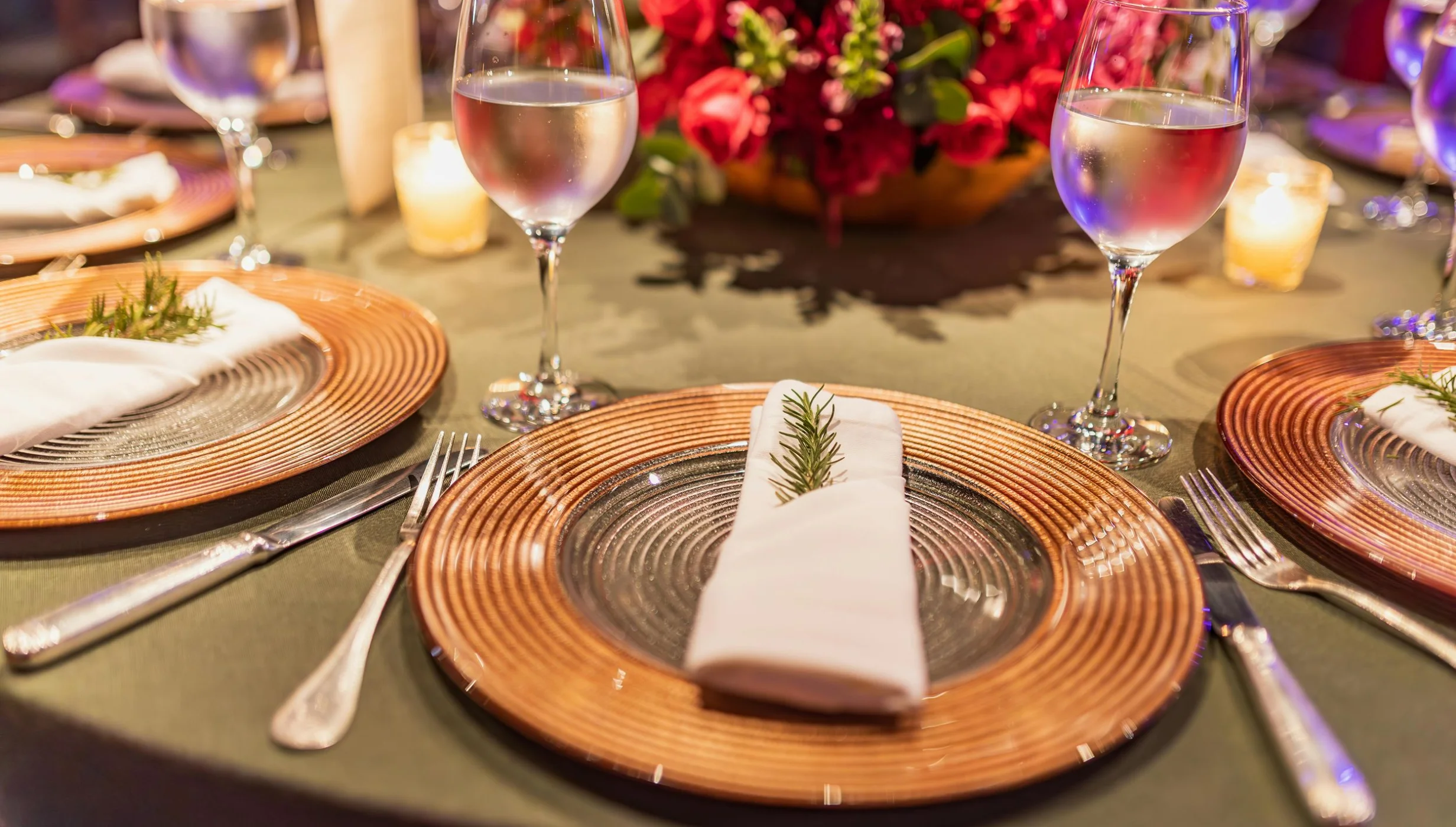 wedding table setup