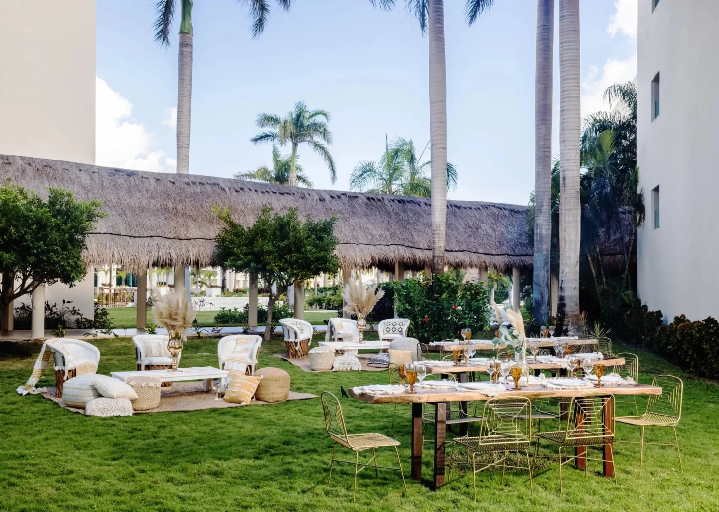 avocado garden reception at Dreams Puerto Morelos Resort & Spa