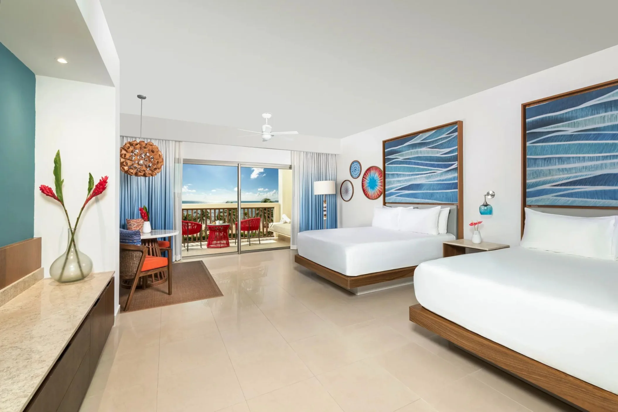 double room with 2 beds at Dreams Puerto Morelos Resort & Spa