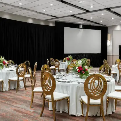 Indoor ballroom wedding reception at Dreams Rose Hall, Montego Bay