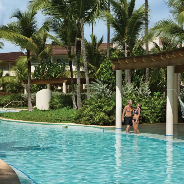 couple in the pool at Dreams Royal Beach Punta Cana