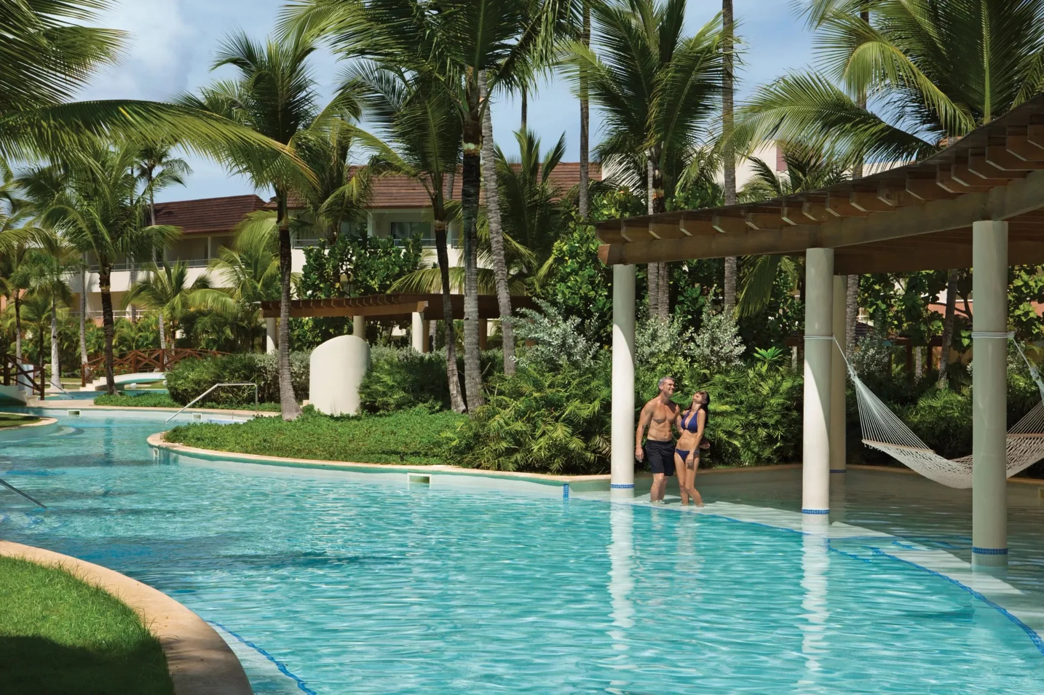 couple in the pool at Dreams Royal Beach Punta Cana