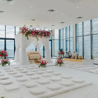 sikh wedding setup at indigo ballroom at dreams sapphire