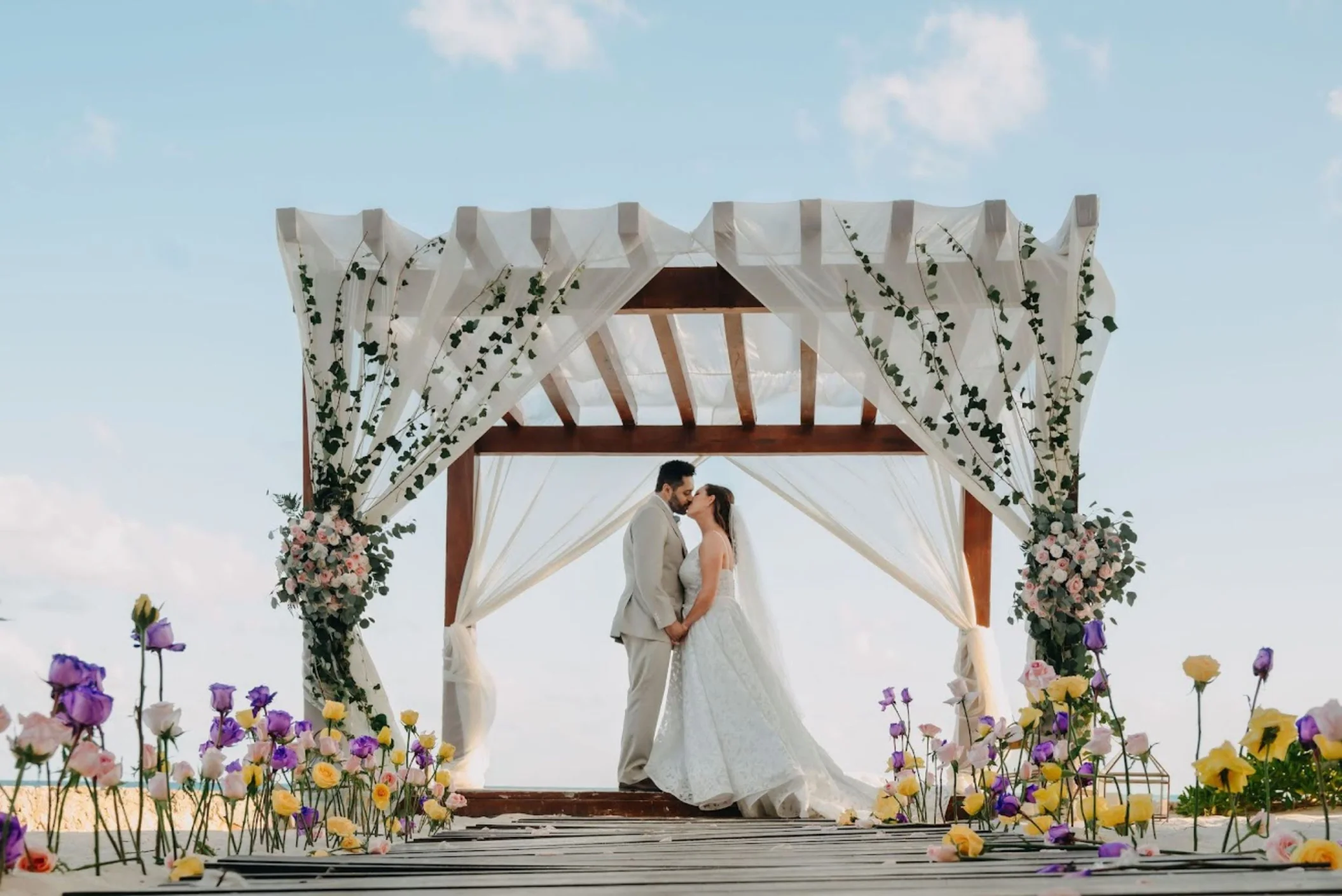 Beach Gazebo 55 venue at El Dorado and Casitas Royale