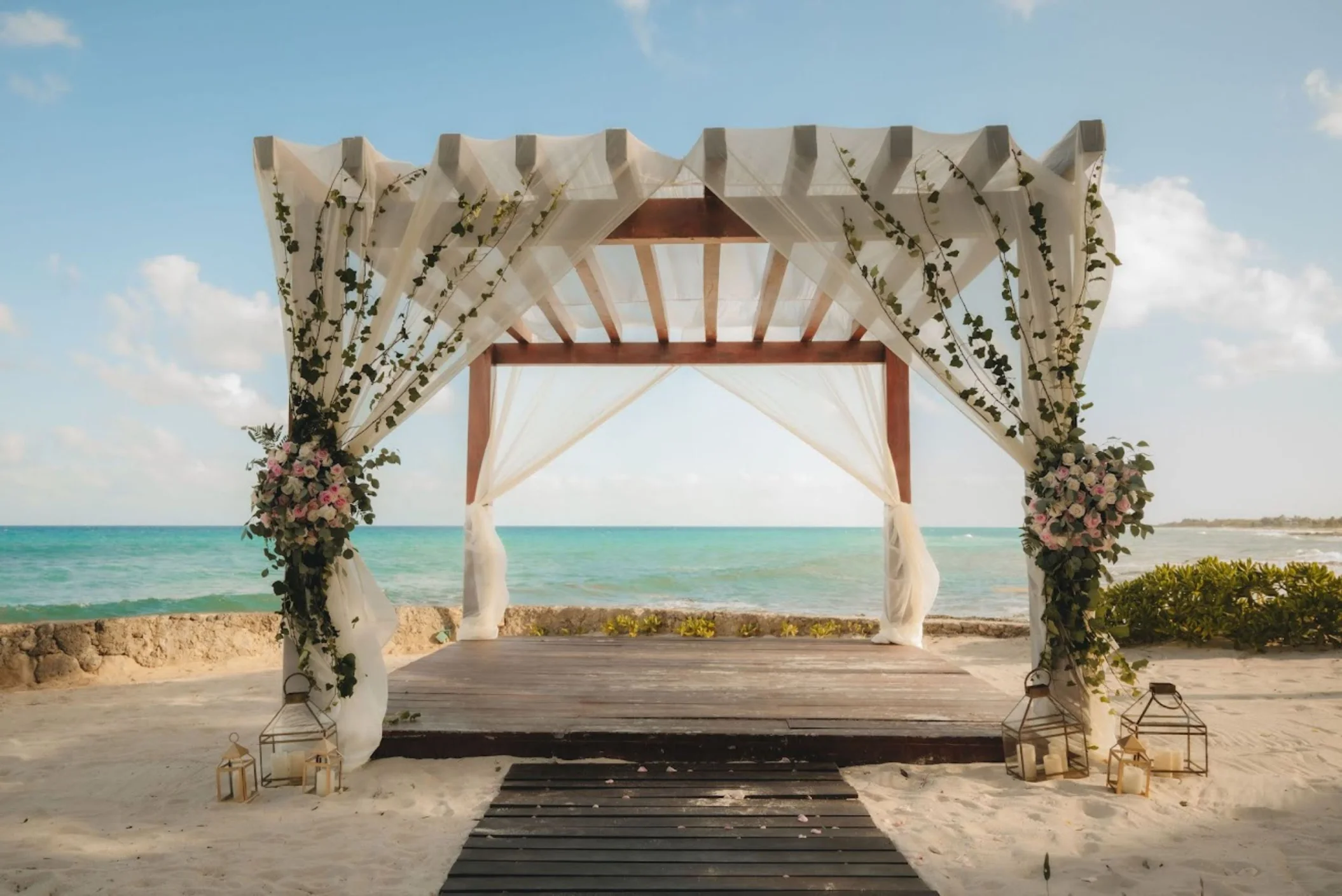 Beach Gazebo 55 venue at El Dorado and Casitas Royale