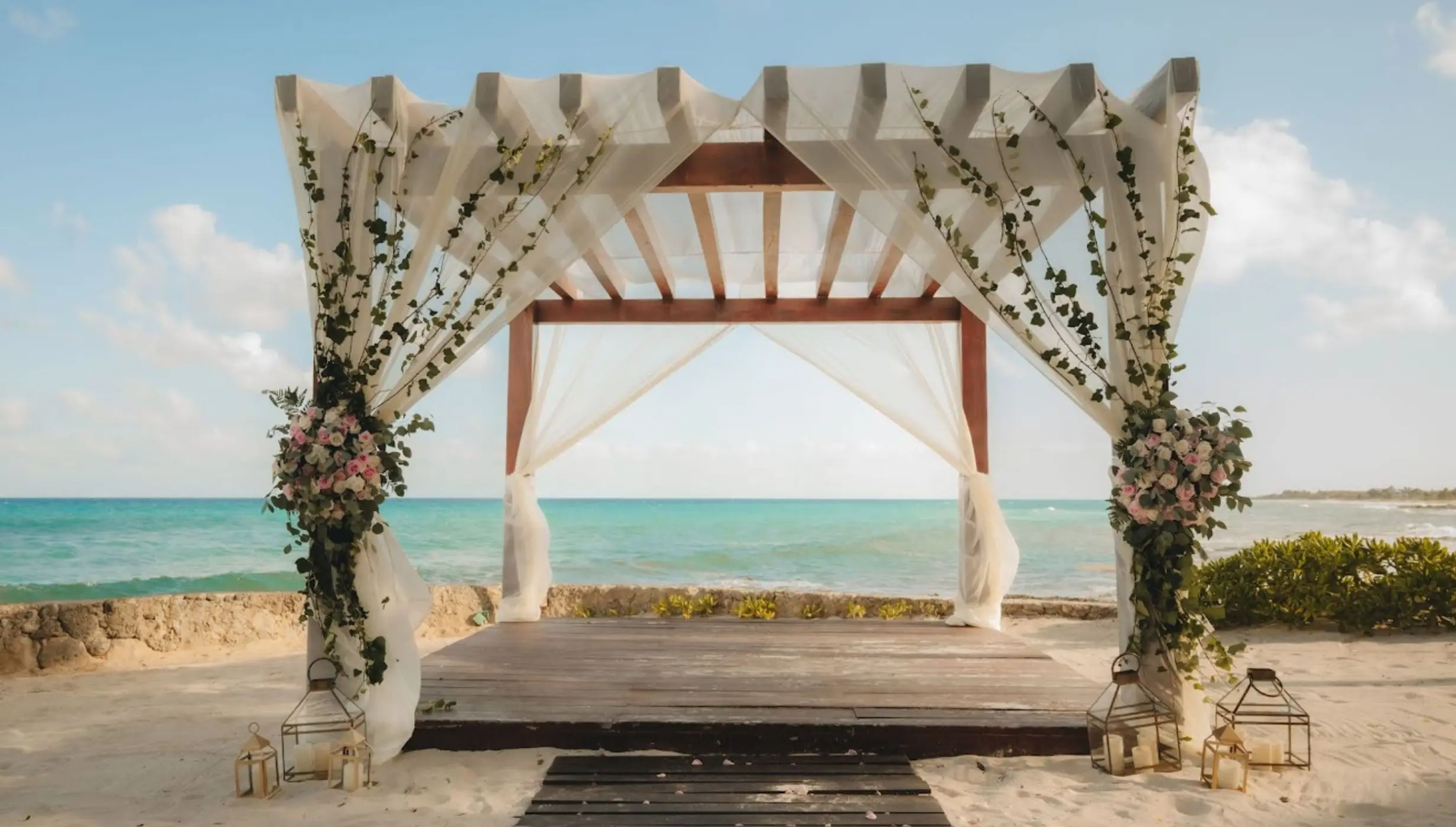 Beach Gazebo 55 venue at El Dorado and Casitas Royale