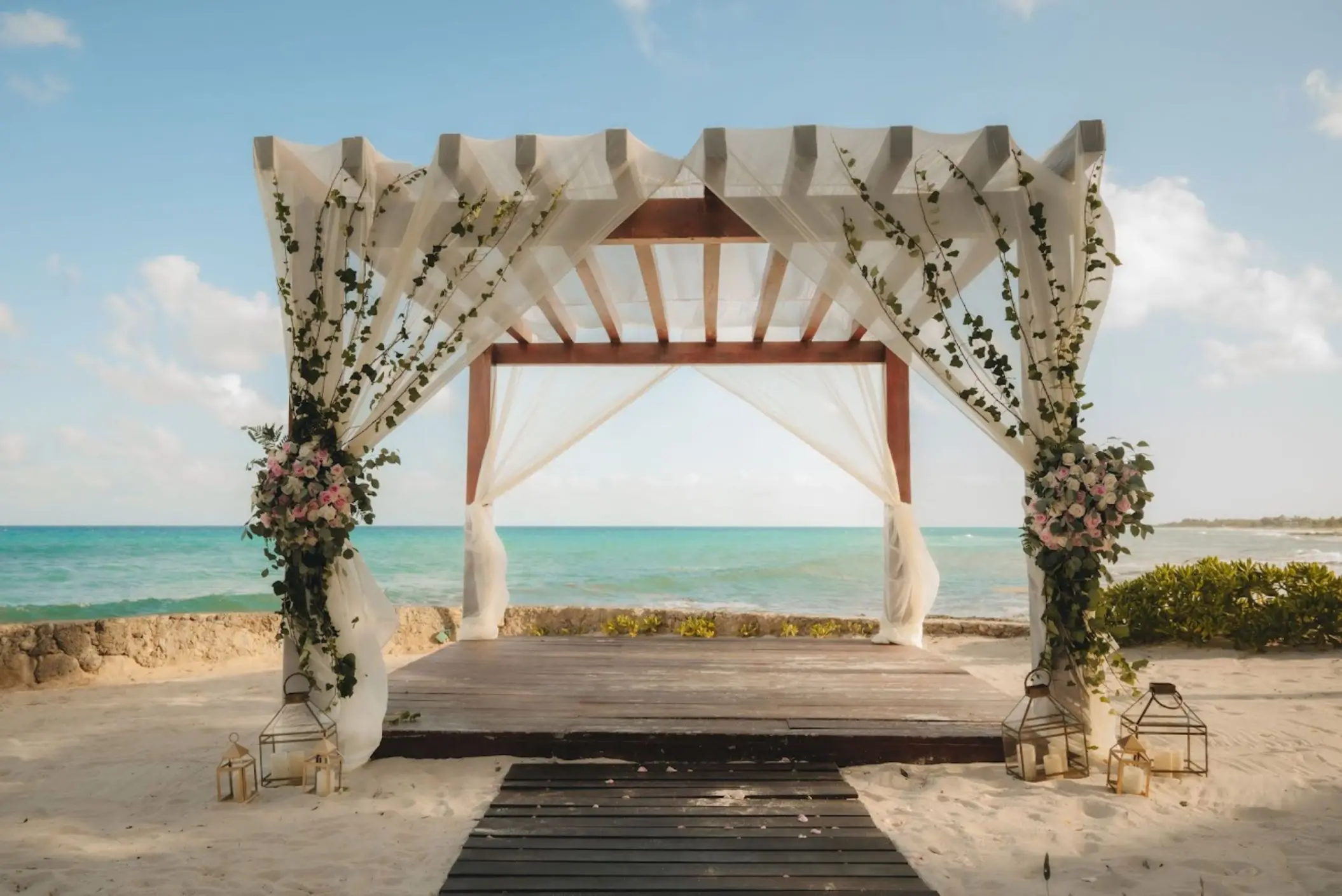 Beach Gazebo 55 venue at El Dorado and Casitas Royale
