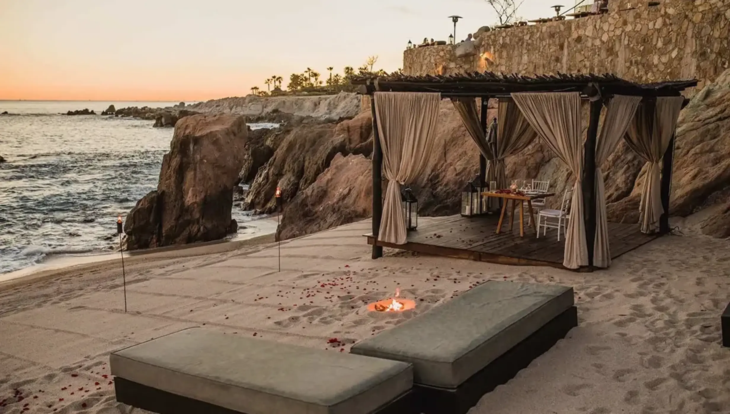 Beach hut at Esperanza Cabo San Lucas