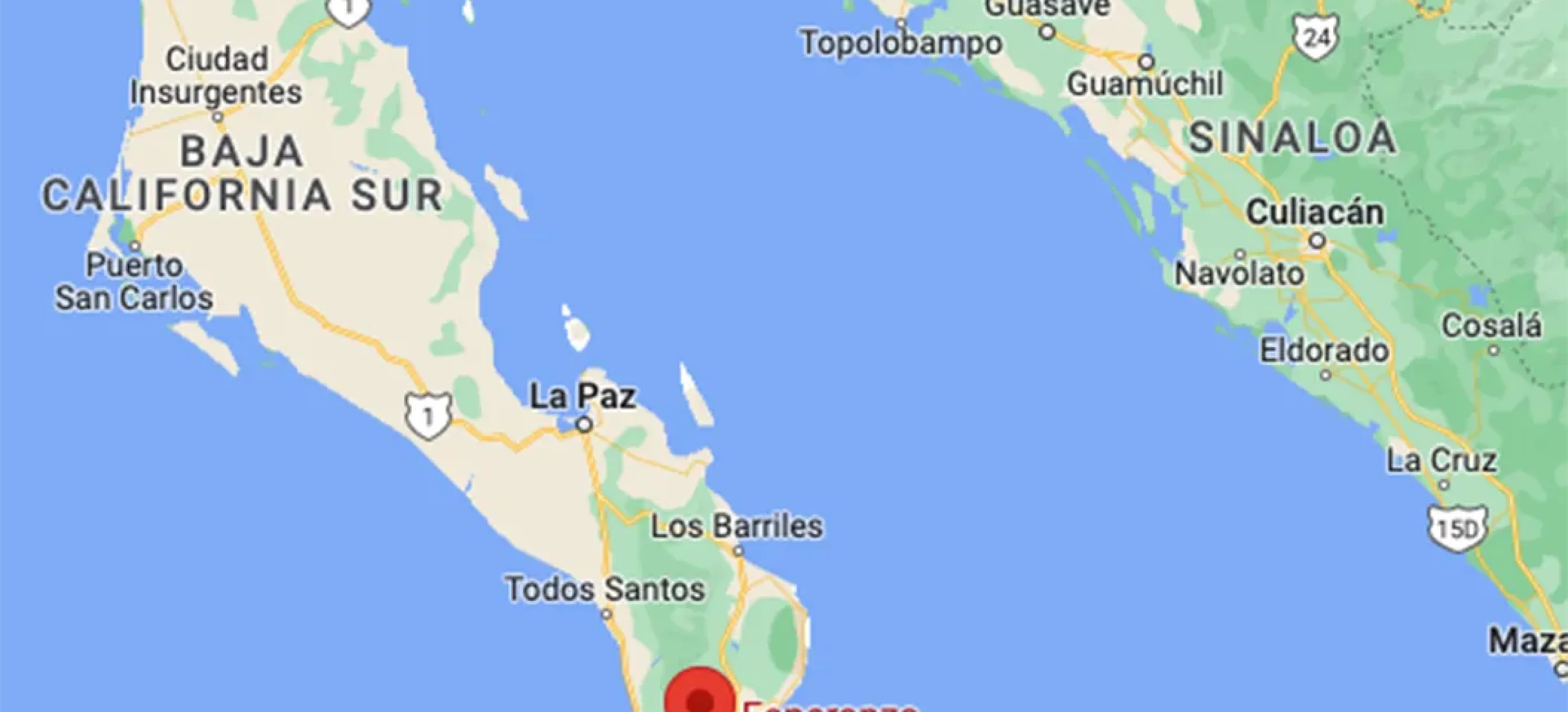 Esperanza Los Cabos Location on the map