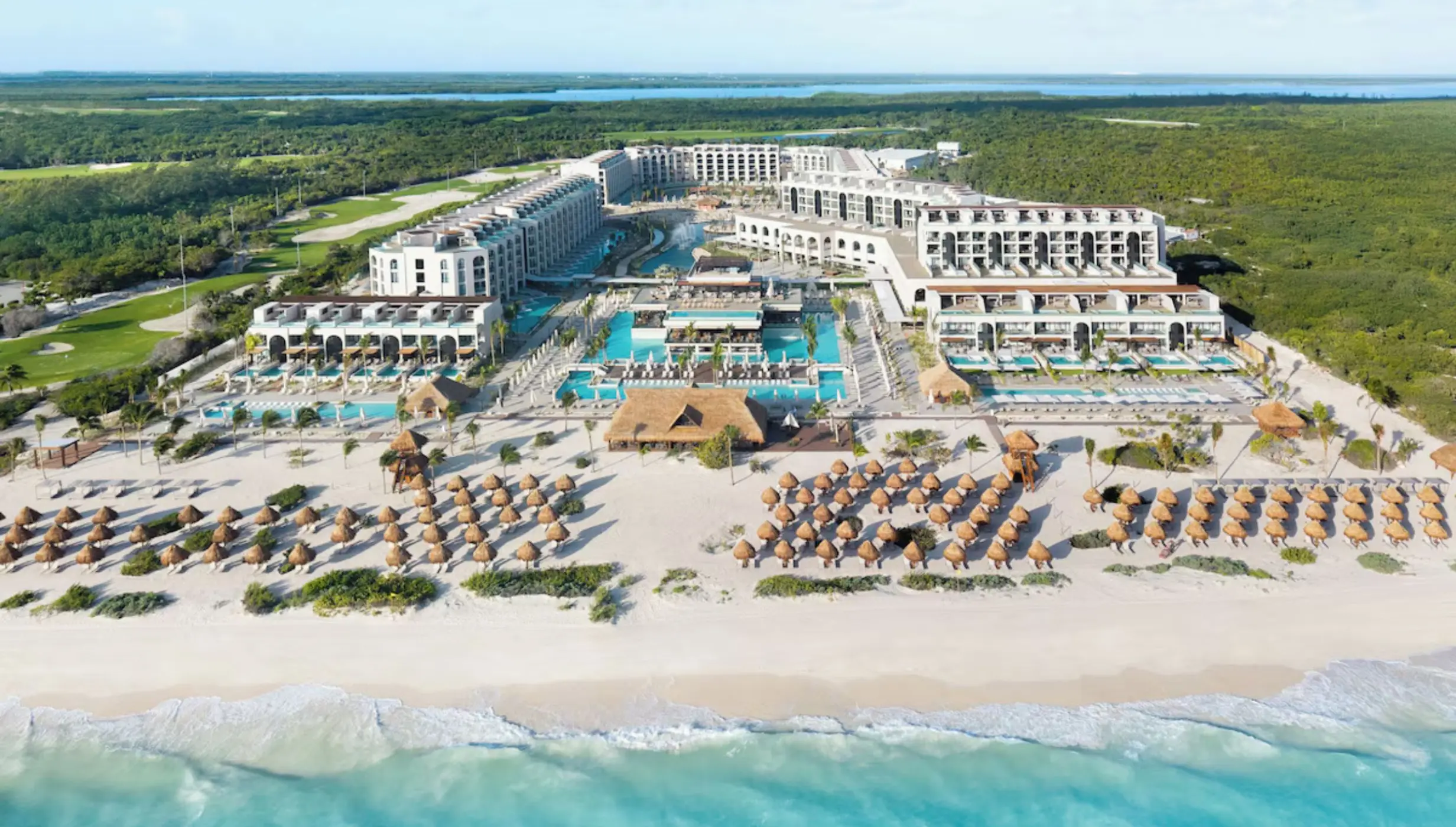 aerial view of Excellence Coral Playa Mujeres