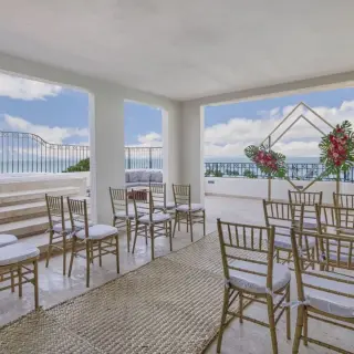 Terrace wedding ceremony at Fiesta Americana Condesa, Cancun
